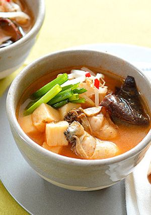 きざみ辛ねぎで牡蠣のピリ辛スープ♪-レシピのメイン写真