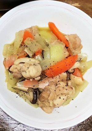 鶏もも肉と野菜の柚子胡椒炒め-レシピのメイン写真