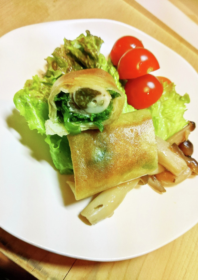 メカブと牡蠣の春巻き-レシピのメイン写真