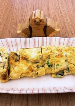 【大崎市】しいたけ入りだし巻き卵【食育】-レシピのメイン写真