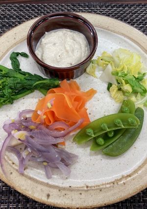 温野菜サラダ豆腐ディップ添え-レシピのメイン写真