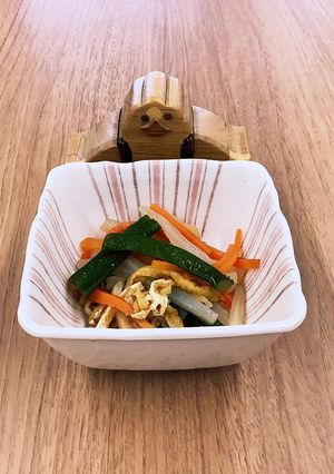 【大崎市】茎わかめとこんにゃくの炒り煮-レシピのメイン写真