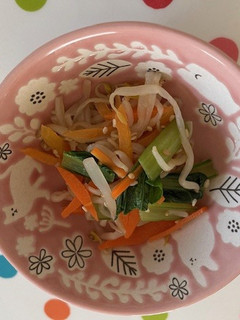 手軽に野菜+1皿!小松菜のレンチンナムル-レシピのメイン写真