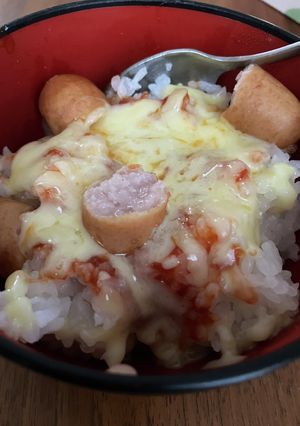 材料3つ!アレンジ無限大のピザ風ライス-レシピのメイン写真