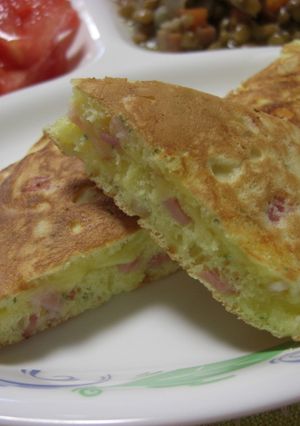 ベーコンとチーズのパンケーキ-レシピのメイン写真