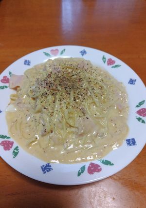 フライパンとレンジで簡単クリームパスタ-レシピのメイン写真