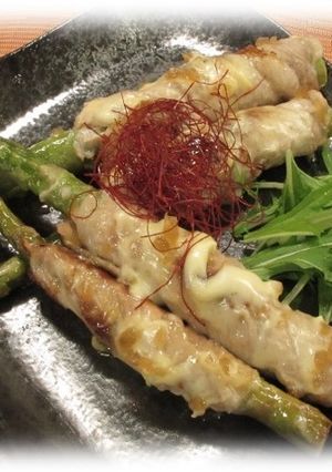 アスパラ肉巻玉ねぎドレッシングあえ-レシピのメイン写真