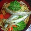 ししゃも唐揚げパスタ丼