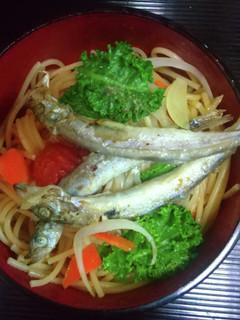 ししゃも唐揚げパスタ丼-レシピのメイン写真