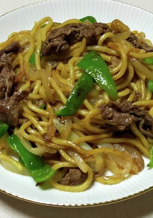 牛肉のステーキソース焼きそば-レシピのメイン写真