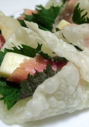 生ハムチーズの餃子の皮包み-レシピのメイン写真