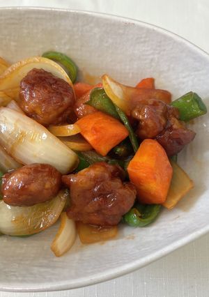 豚こま肉のコロコロ簡単酢豚♪-レシピのメイン写真