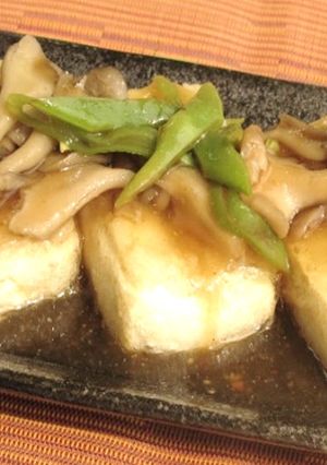 玉ねぎ焼肉のたれかけ揚げだし豆腐-レシピのメイン写真