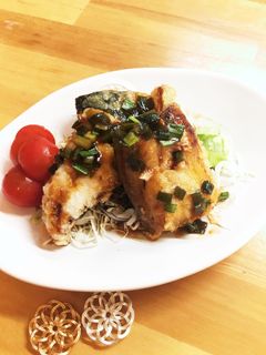 給食の「揚げさばのピリ辛ソースがけ」♡-レシピのメイン写真