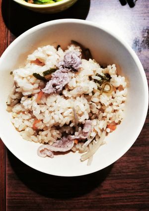 塩昆布と豚バラ根菜の炊き込みご飯-レシピのメイン写真
