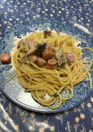 舞茸とウインナーのスパゲッティ-レシピのメイン写真