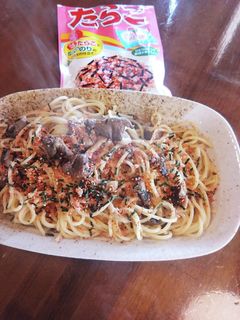 きのことたらこふりかけのパスタ-レシピのメイン写真