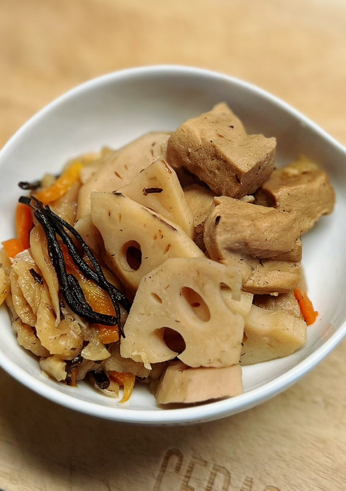 切り干し大根と高野豆腐　簡単煮物　羅漢果-レシピのメイン写真