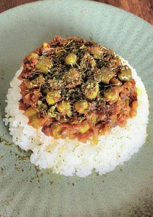 大人のほろ苦　ドライ豆カレー-レシピのメイン写真