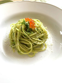 春菊で簡単ジェノベーゼ!パスタに◎-レシピのメイン写真