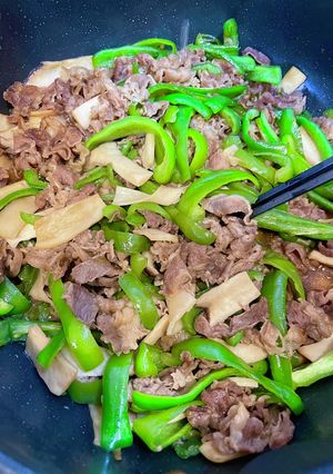 【時短】焼肉炒め 牛肉ピーマンエリンギ-レシピのメイン写真