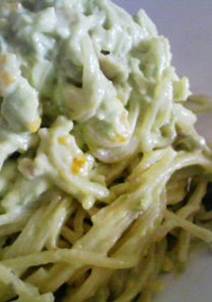 * アボカドと半熟卵の春色パスタ *-レシピのメイン写真