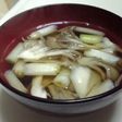 超手抜きな舞茸と長ネギのお吸い物
