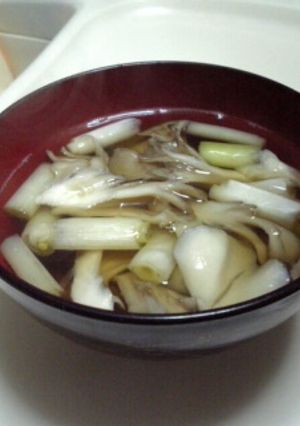 超手抜きな舞茸と長ネギのお吸い物-レシピのメイン写真