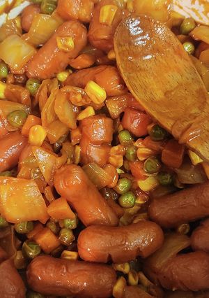 韓国の給食の味「ソーセージと野菜炒め」-レシピのメイン写真