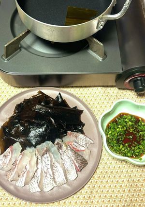 生わかめと皮付き真鯛のしゃぶしゃぶ-レシピのメイン写真