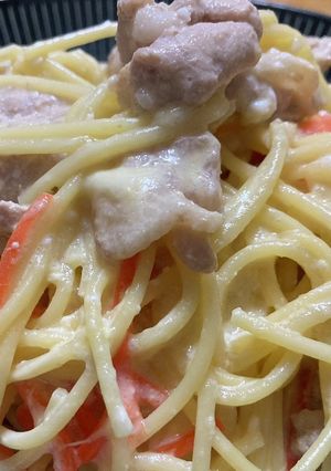 豚肉と野菜の味噌カルボナーラ風-レシピのメイン写真