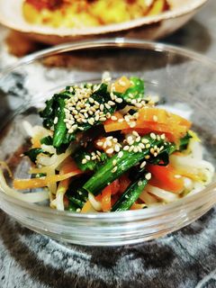 塩麹でほうれん草ともやしのナムル☆-レシピのメイン写真