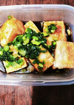 揚げ餅の甘辛ネギ減塩醤油掛け♡♡お弁当-レシピのメイン写真