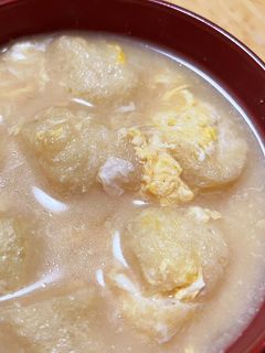 卵と揚げの味噌汁-レシピのメイン写真