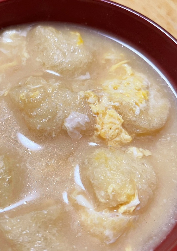 卵と揚げの味噌汁-レシピのメイン写真