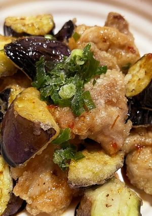 ナスと鶏肉の油淋鶏風-レシピのメイン写真