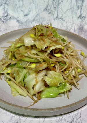 キャベツ豆もやし桜エビ炒め(身内専用)-レシピのメイン写真