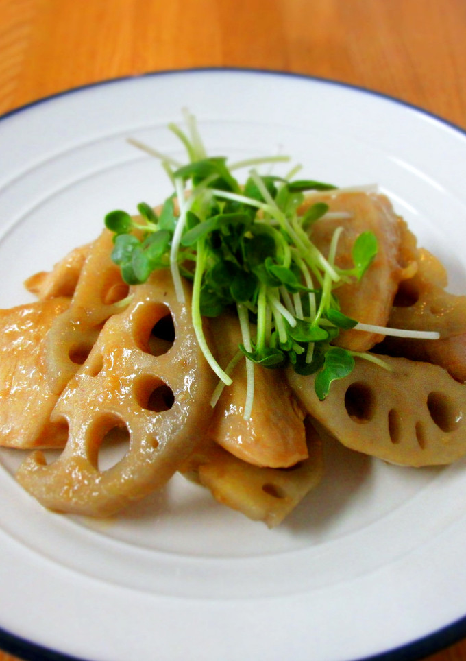 鶏むね肉とれんこんの照り炒め-レシピのメイン写真