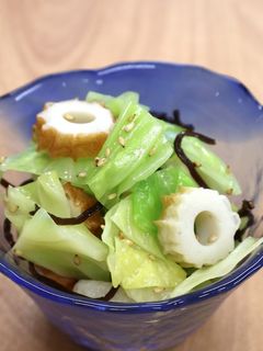 キャベツとちくわの塩ふき昆布和え-レシピのメイン写真