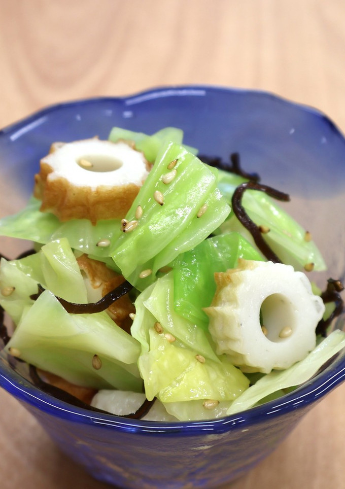 キャベツとちくわの塩ふき昆布和え-レシピのメイン写真