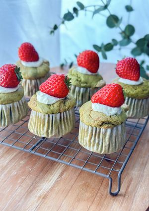 ふわっふわ【いちごの抹茶ミニシフォン】-レシピのメイン写真