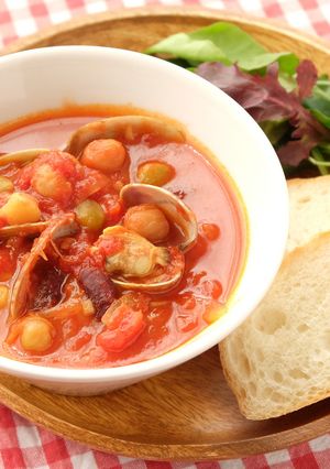 〈くらし薬膳〉あさりと豆のトマトスープ-レシピのメイン写真