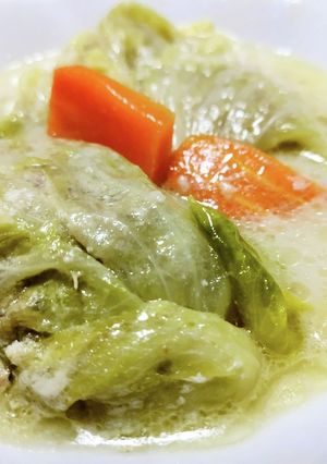 ロ−ルキャベツのホワイトソ−ス煮-レシピのメイン写真