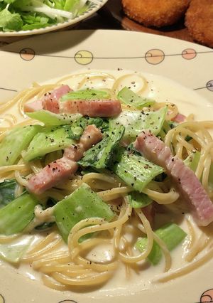 簡単クリームパスタ-レシピのメイン写真