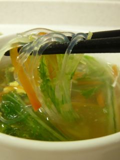 *水菜と新にんじんのはるさめスープ*-レシピのメイン写真