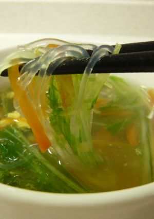 ＊水菜と新にんじんのはるさめスープ＊-レシピのメイン写真