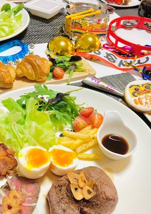 卒業・合格お祝いごはん・ステーキメイン-レシピのメイン写真