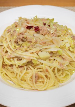ツナと細切りキャベツのパスタ-レシピのメイン写真