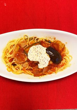 ベーコン茄子トマトのスパゲッティ-レシピのメイン写真