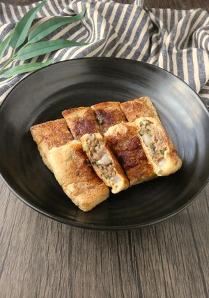 油揚げの餅入りひき肉詰め焼き-レシピのメイン写真